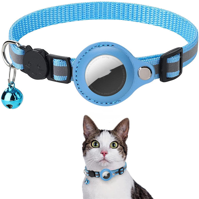 Reflective Collar Waterproof Holder Case For Airtag Air Tag Airtags Protective Cover Cat Dog Kitten Puppy Nylon Collar FurWell