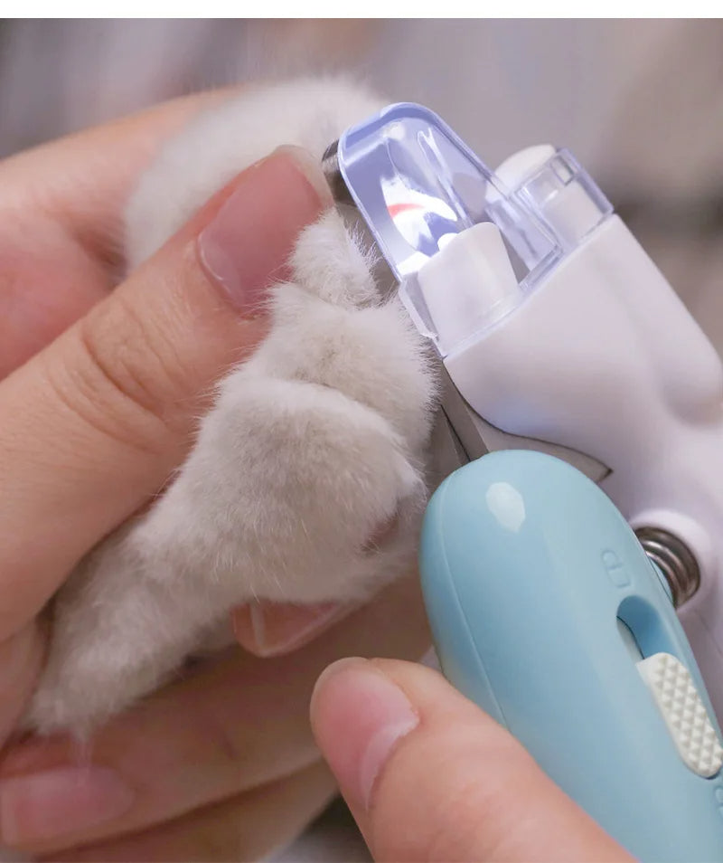 Pet Nail Clippers Dog Nail Clippers Cat Nail Clippers LED Electric Nail Grinder Pet Supplies LED Light Pet Nail Clippers FurWell