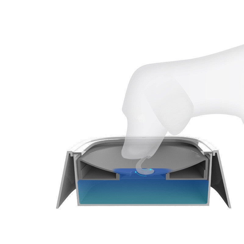No-Spill Floating Pet Water Bowl — 1.5L Anti-Splash Slow Drinker for Dogs & Cats (Travel-Friendly Fountain Bowl)
