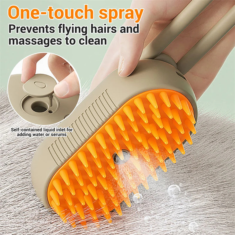 Cat Steam Brush Steamy Dog Brush 3 In 1 Electric Spray Cat Hair Brushes For Massage Pet Grooming Comb Hair Removal Combs Pet Products FurWell