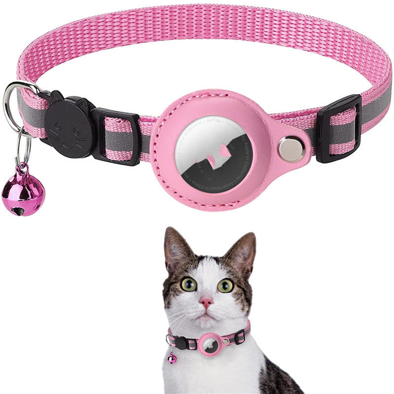 Reflective Collar Waterproof Holder Case For Airtag Air Tag Airtags Protective Cover Cat Dog Kitten Puppy Nylon Collar FurWell