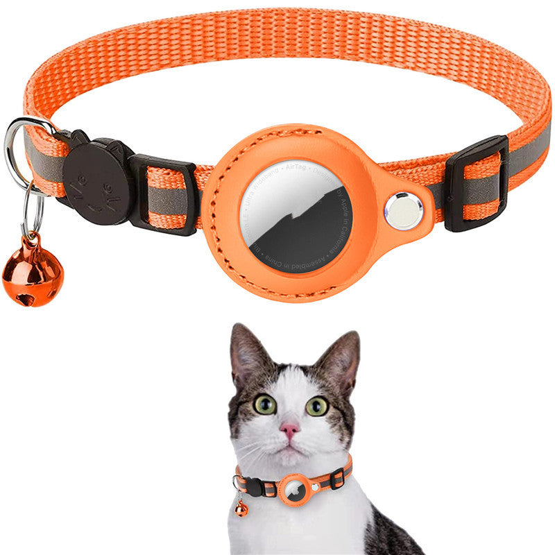 Reflective Collar Waterproof Holder Case For Airtag Air Tag Airtags Protective Cover Cat Dog Kitten Puppy Nylon Collar FurWell