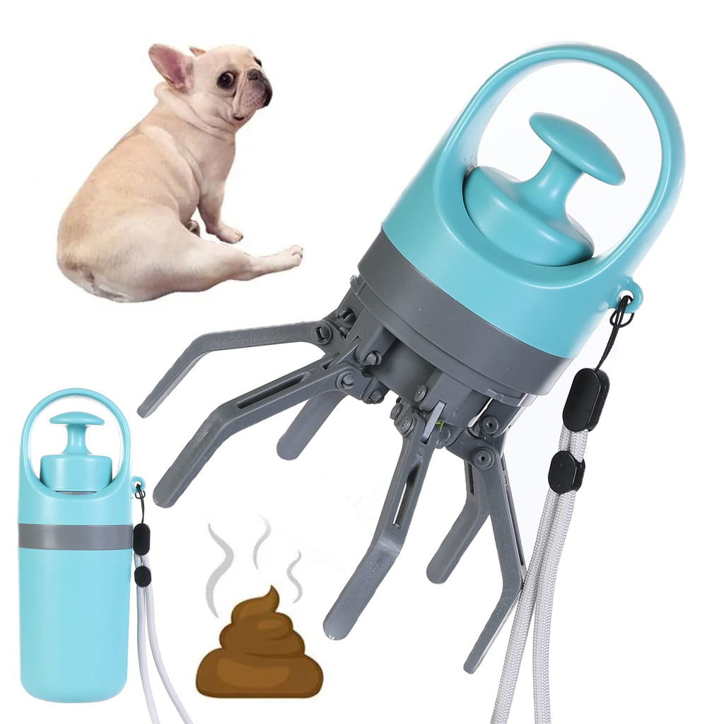 Portable Lightweight Dog Pooper Scooper With Built-in Poop Bag Dispenser Eight-claw Shovel For Pet Toilet Picker Pet Products FurWell