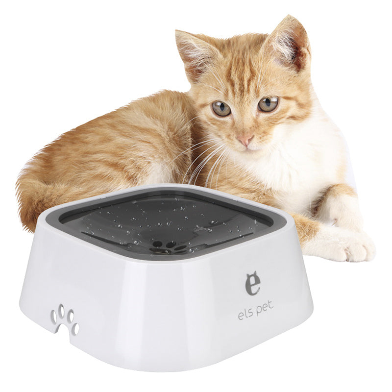No-Spill Floating Pet Water Bowl — 1.5L Anti-Splash Slow Drinker for Dogs & Cats (Travel-Friendly Fountain Bowl)