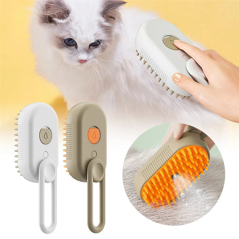 Cat Steam Brush Steamy Dog Brush 3 In 1 Electric Spray Cat Hair Brushes For Massage Pet Grooming Comb Hair Removal Combs Pet Products FurWell