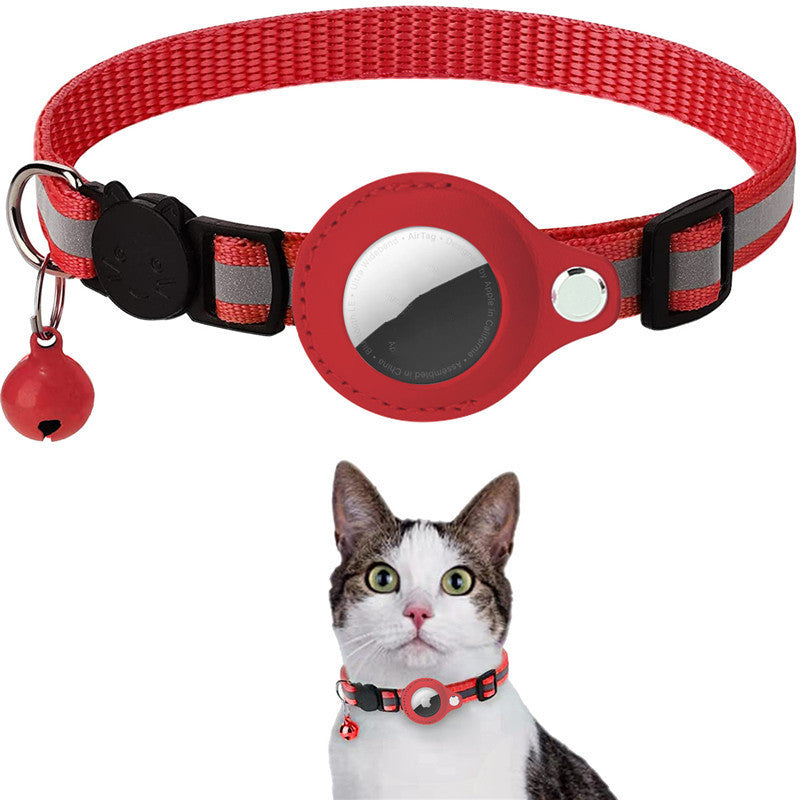 Reflective Collar Waterproof Holder Case For Airtag Air Tag Airtags Protective Cover Cat Dog Kitten Puppy Nylon Collar FurWell