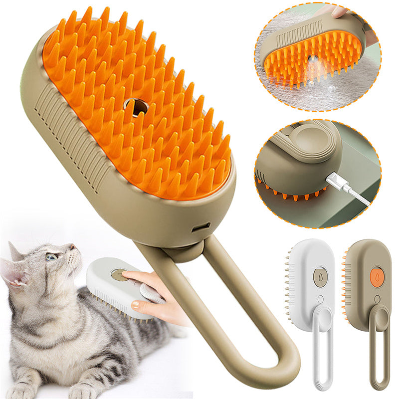 Cat Steam Brush Steamy Dog Brush 3 In 1 Electric Spray Cat Hair Brushes For Massage Pet Grooming Comb Hair Removal Combs Pet Products FurWell
