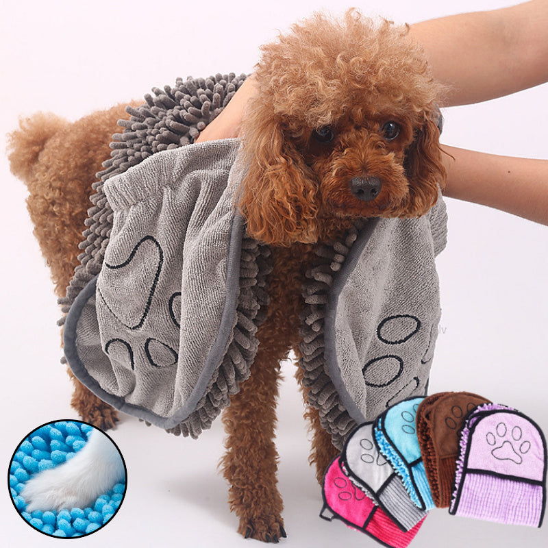 Dogs Cats Towels Super Absorbent Dog Bathrobe Microfiber Bath Towels Quick-Drying Cat Bath Towel For Pets Towel Dog Towels Pet Products FurWell