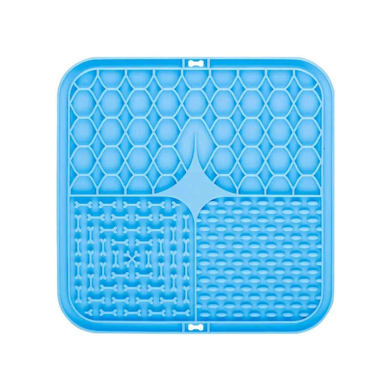 Silicone Lick Mat for Dogs — Suction-Cup Slow Feeder & Bath Distraction Pad (Set of 2)