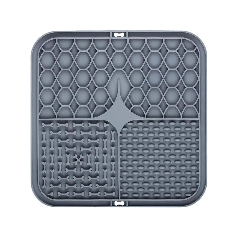 Silicone Lick Mat for Dogs — Suction-Cup Slow Feeder & Bath Distraction Pad (Set of 2)