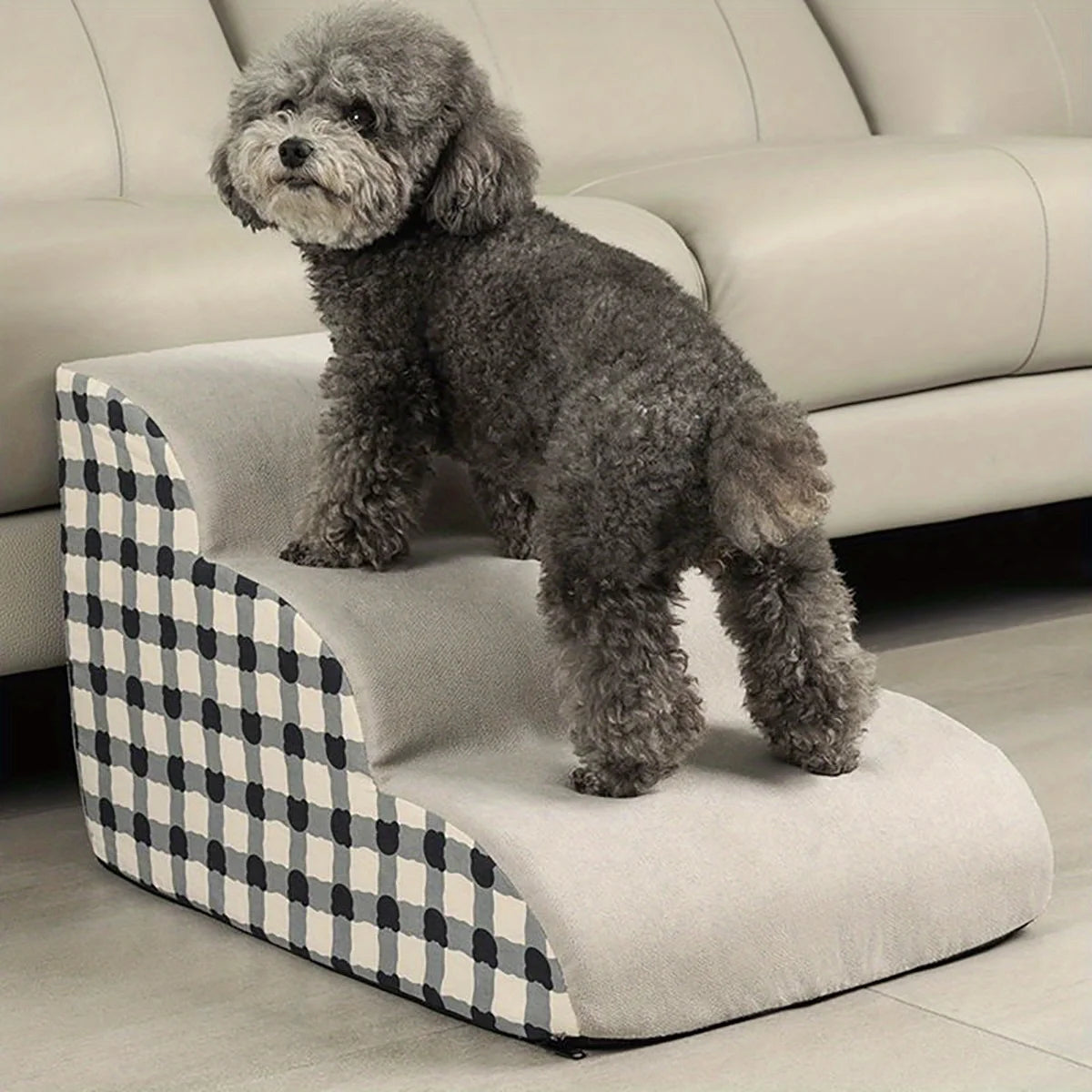 Non-Slip Foam Pet Stairs — 2 or 3 Step Ramp for Senior Dogs, Couch & Bed Access