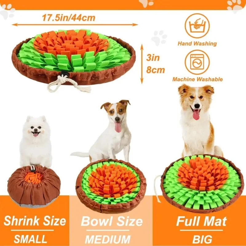 Foldable Felt Snuffle Mat — Slow-Feeder & Nose-Work Enrichment for Dogs