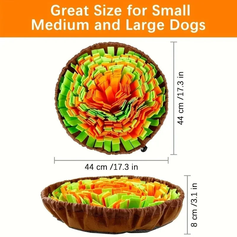 Foldable Felt Snuffle Mat — Slow-Feeder & Nose-Work Enrichment for Dogs