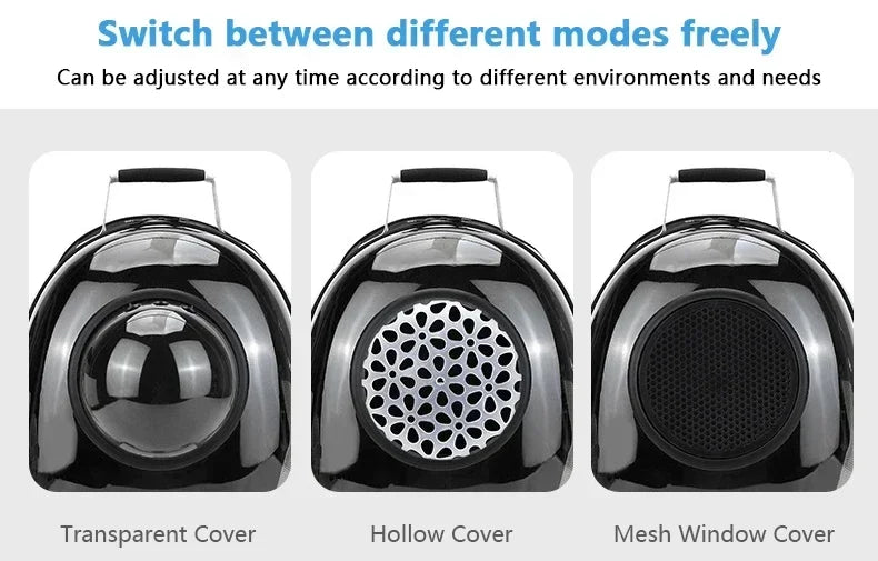 Bubble-Window Pet Backpack — Ventilated Travel Carrier for Cats & Small Dogs