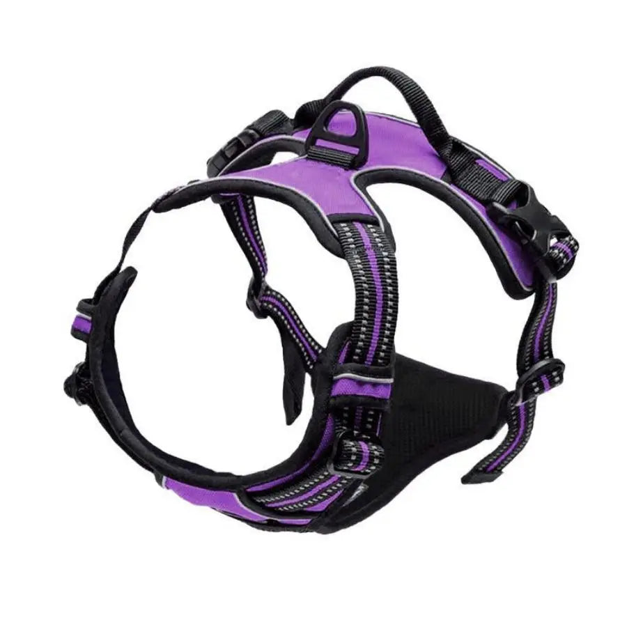 No-Pull Front-Clip Dog Harness — Reflective, Padded, Easy-Control Handle for Big Dogs