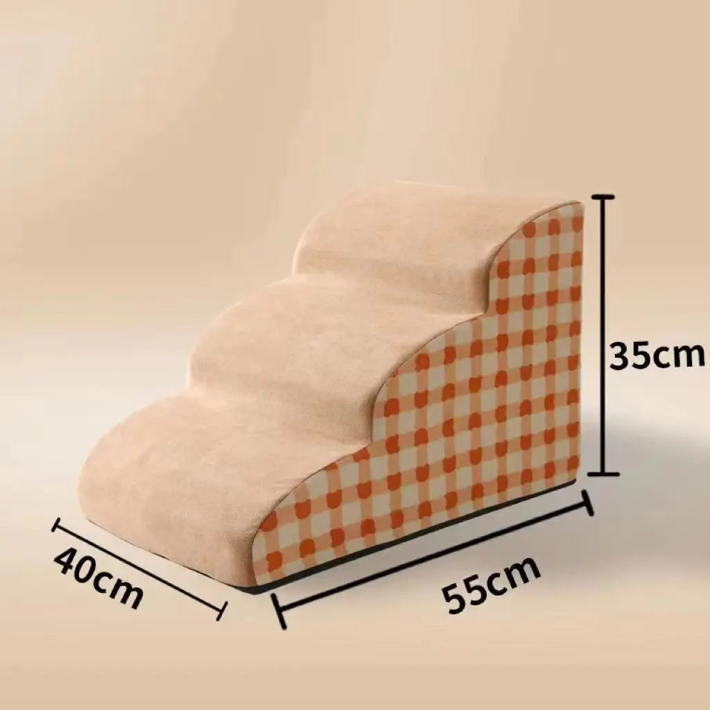 Non-Slip Foam Pet Stairs — 2 or 3 Step Ramp for Senior Dogs, Couch & Bed Access