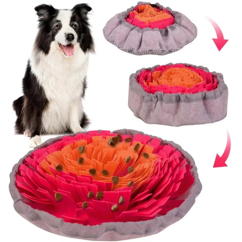 Foldable Felt Snuffle Mat — Slow-Feeder & Nose-Work Enrichment for Dogs