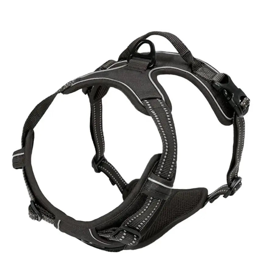 No-Pull Front-Clip Dog Harness — Reflective, Padded, Easy-Control Handle for Big Dogs