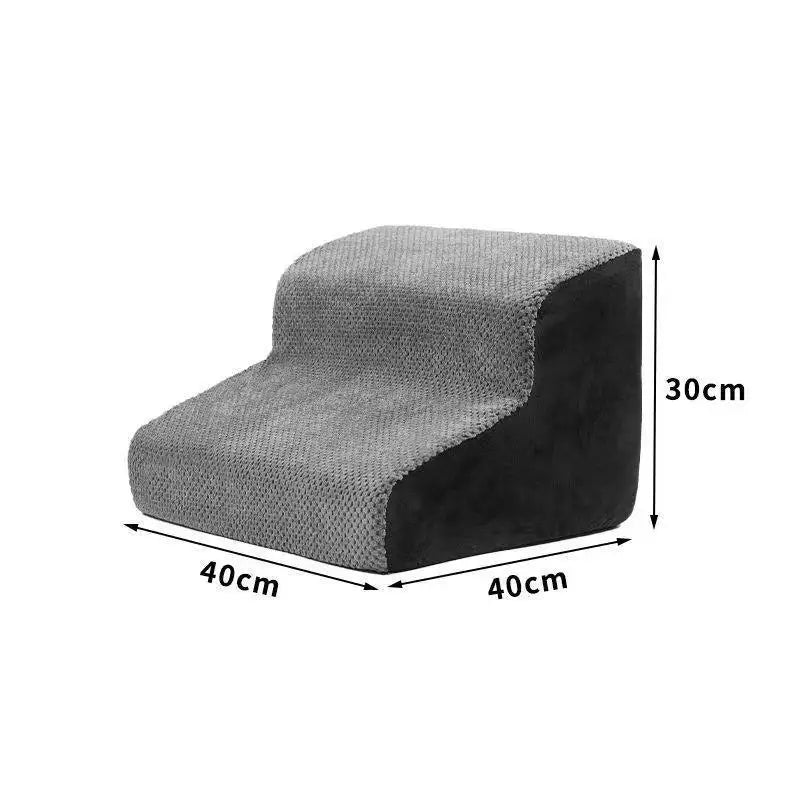Non-Slip Foam Pet Stairs — 2 or 3 Step Ramp for Senior Dogs, Couch & Bed Access