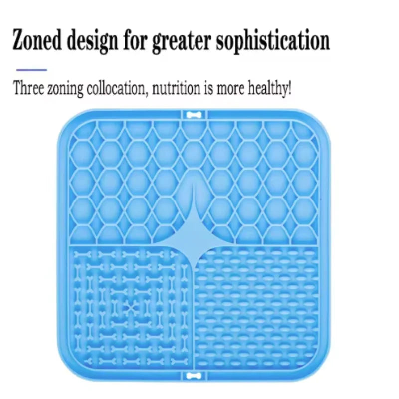 Silicone Lick Mat for Dogs — Suction-Cup Slow Feeder & Bath Distraction Pad (Set of 2)