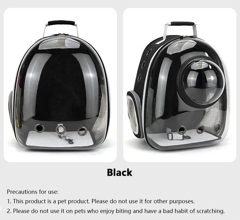 Bubble-Window Pet Backpack — Ventilated Travel Carrier for Cats & Small Dogs