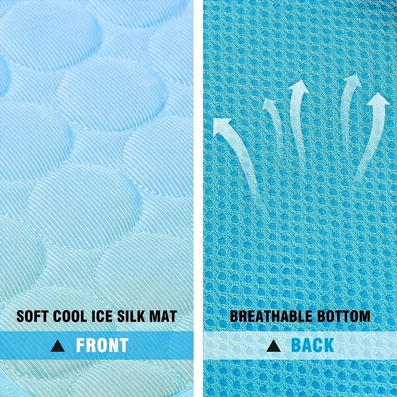 Pressure-Activated Pet Cooling Mat — No-Freeze Gel Pad for Summer Heat Relief
