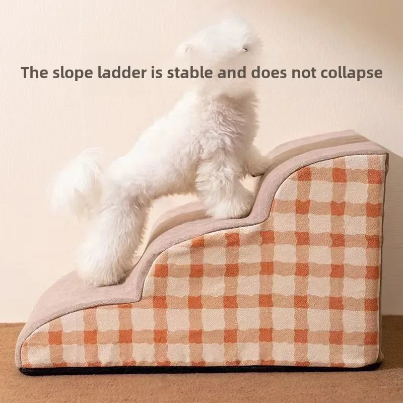 Non-Slip Foam Pet Stairs — 2 or 3 Step Ramp for Senior Dogs, Couch & Bed Access