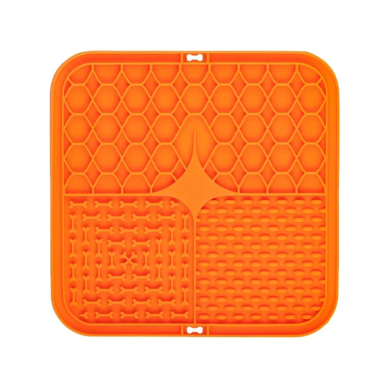 Silicone Lick Mat for Dogs — Suction-Cup Slow Feeder & Bath Distraction Pad (Set of 2)