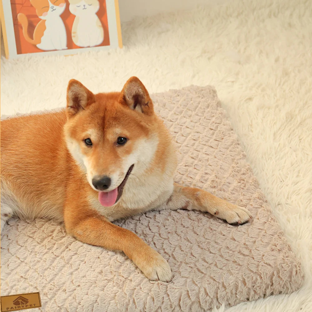 Orthopedic Foam Dog Bed — Waterproof Base, Washable Faux Fur Cover, Anti-Slip