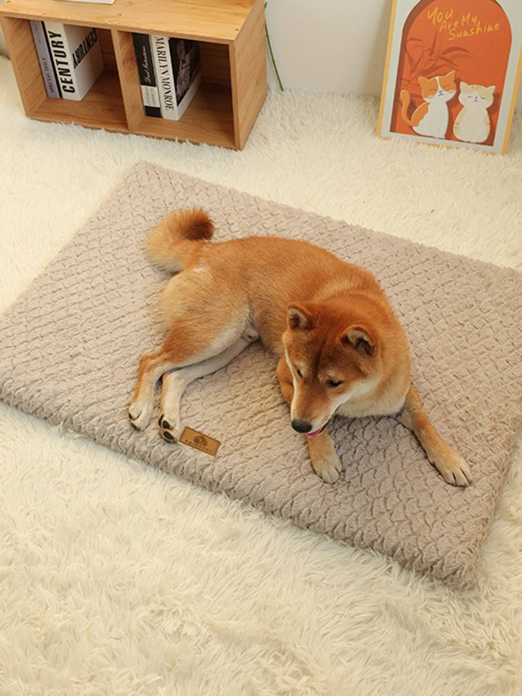 Orthopedic Foam Dog Bed — Waterproof Base, Washable Faux Fur Cover, Anti-Slip
