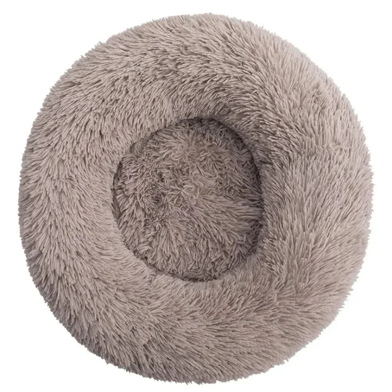 Round Donut Cuddler Pet Bed — Plush Calming Bed for Anxious Cats & Dogs (40–90cm)