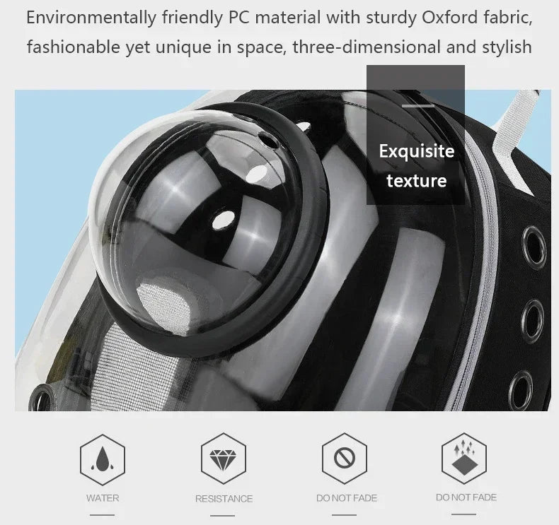 Bubble-Window Pet Backpack — Ventilated Travel Carrier for Cats & Small Dogs