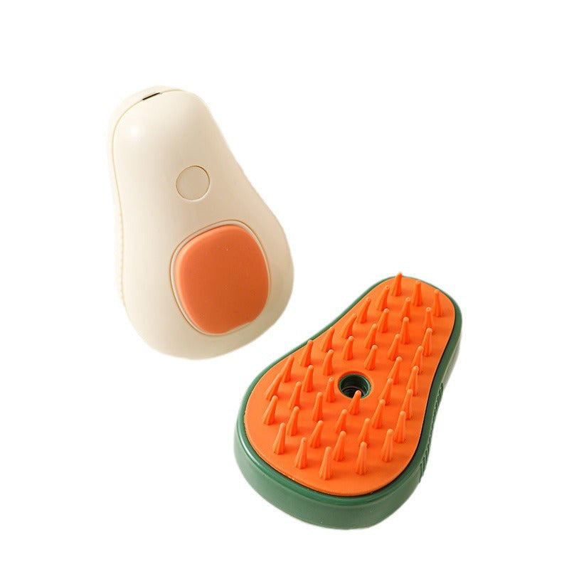 Steamy Cat Brush Cat Dog Grooming Comb Electric Self Cleaning Steam Cat Brush For Massage Avocado Shape Pet Spray Cat Grooming FurWell