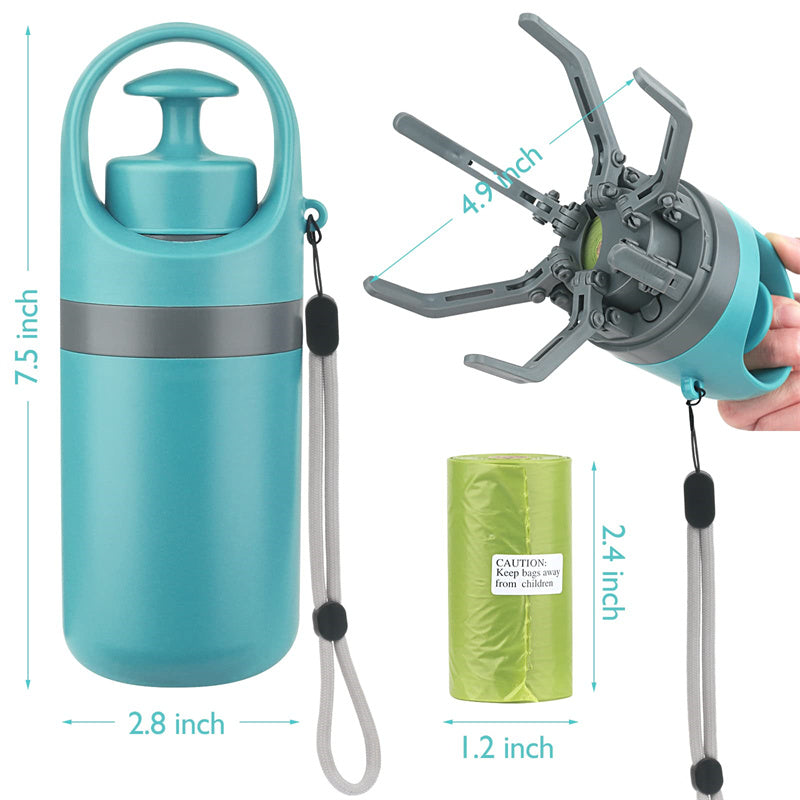 Portable Lightweight Dog Pooper Scooper With Built-in Poop Bag Dispenser Eight-claw Shovel For Pet Toilet Picker Pet Products FurWell