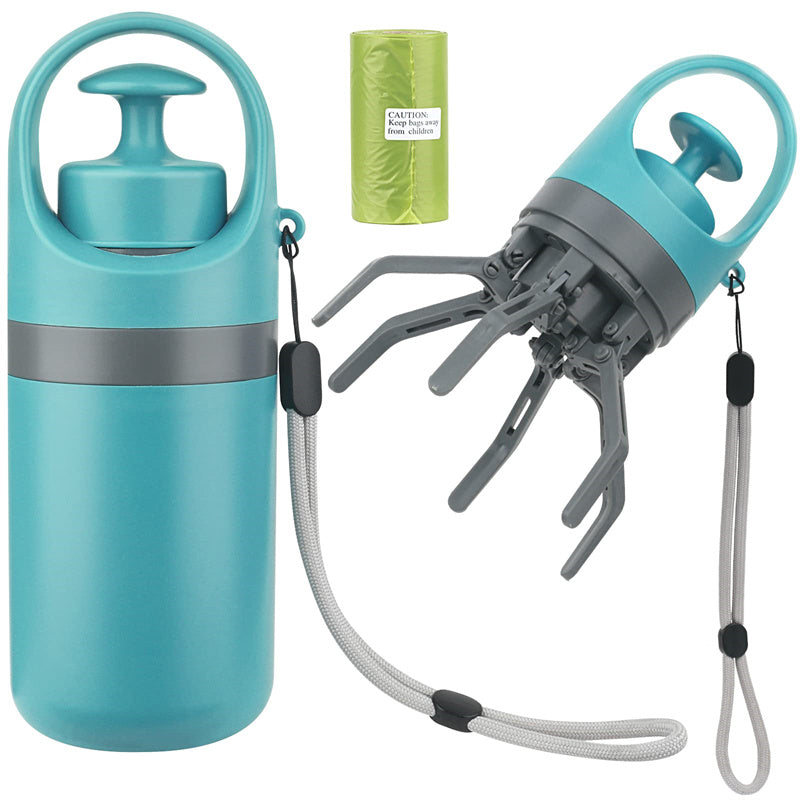 Portable Lightweight Dog Pooper Scooper With Built-in Poop Bag Dispenser Eight-claw Shovel For Pet Toilet Picker Pet Products FurWell