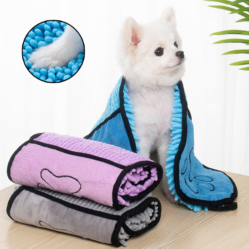 Dogs Cats Towels Super Absorbent Dog Bathrobe Microfiber Bath Towels Quick-Drying Cat Bath Towel For Pets Towel Dog Towels Pet Products FurWell