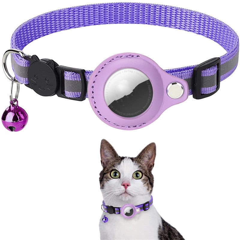 Reflective Collar Waterproof Holder Case For Airtag Air Tag Airtags Protective Cover Cat Dog Kitten Puppy Nylon Collar FurWell